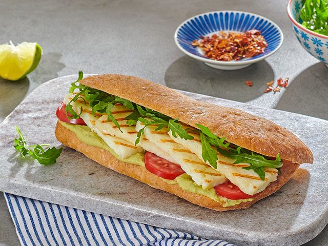 Honey Glazed Grilled Halloumi Cheese Sandwich