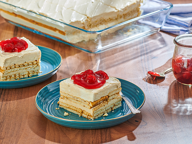 No-Bake Caramel and Jam Cheesecake