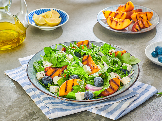 Feta Salad with Roasted Peach