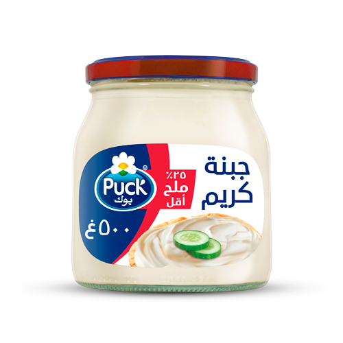 جبنة كريم مطبوخة قابلة للدهن - ملح أقل