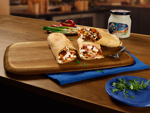 Muhammara and Cheese Sandwich