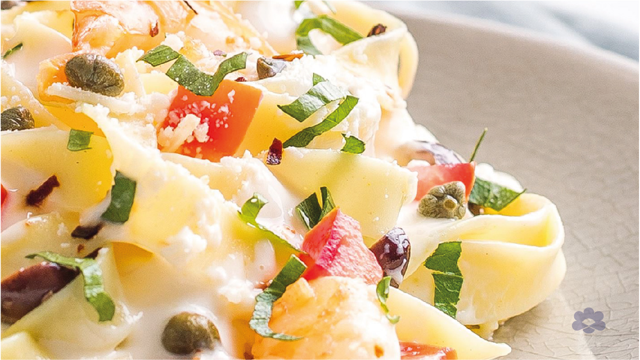 Prawn Fettuccine with Béchamel Sauce