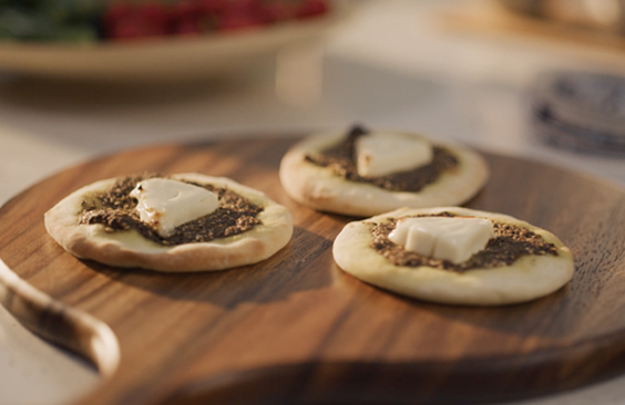 Home Baked Manekeesh with Zaatar and Cheese Triangles