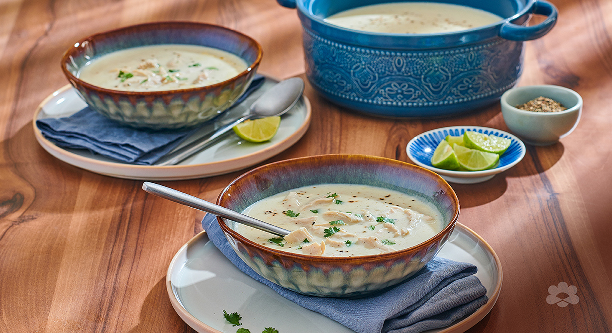 شوربة الدجاج بالكريمة