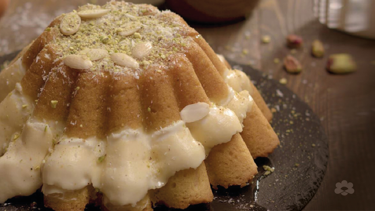 Layered Cream Basbousa
