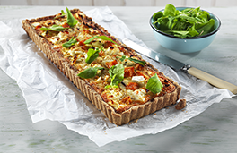 Pumpkin, Leek and Feta Tart with Walnut Pastry