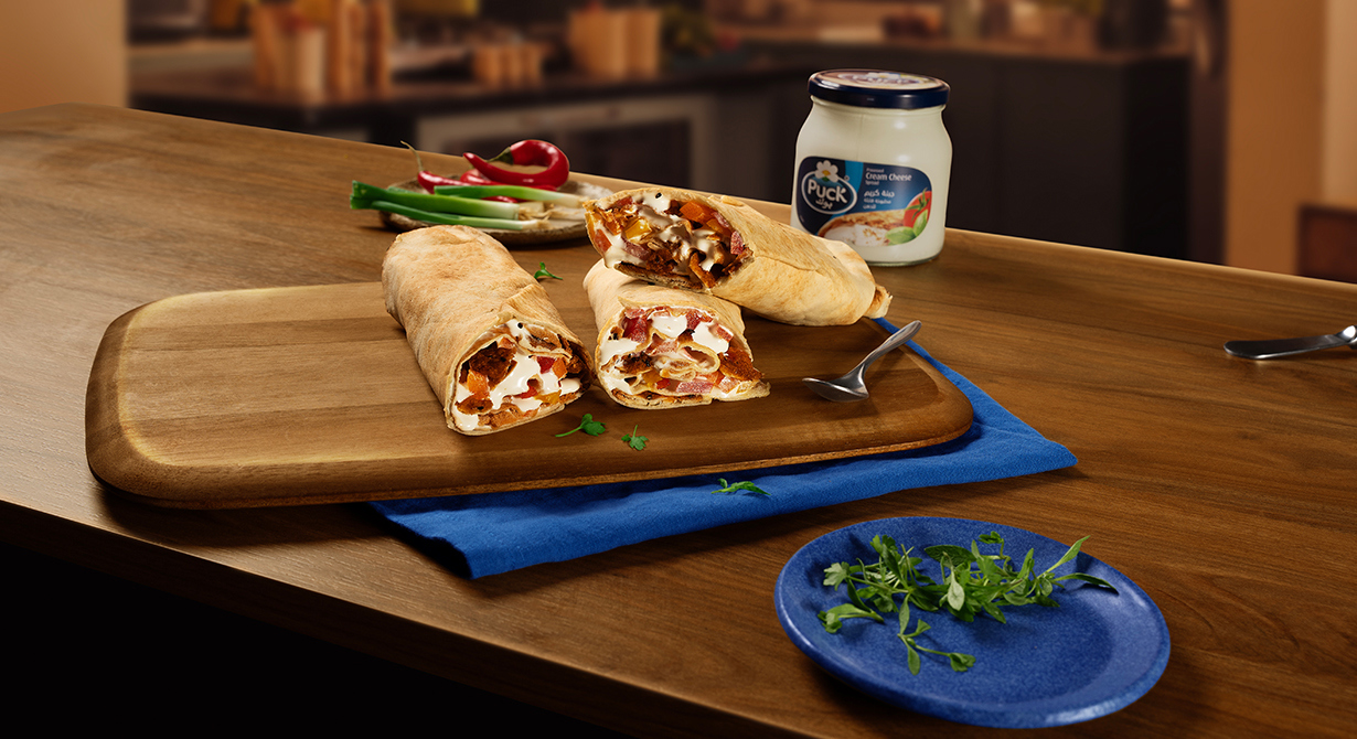 Muhammara and Cheese Sandwich