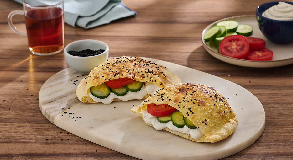 Khameer Bread with Cream Cheese