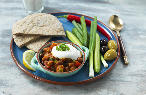 Arabic Breakfast Platter with Less Salt Cream Cheese