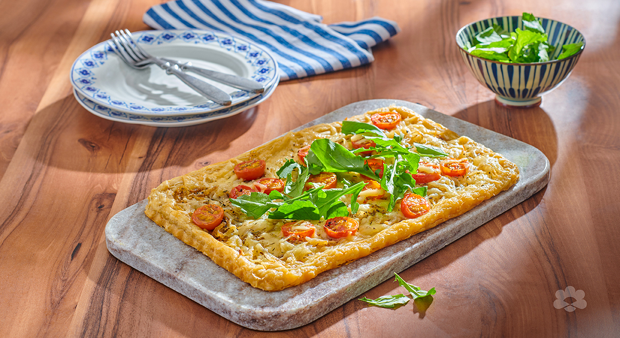 Emmental Cheese Tart with Caramelized Onion