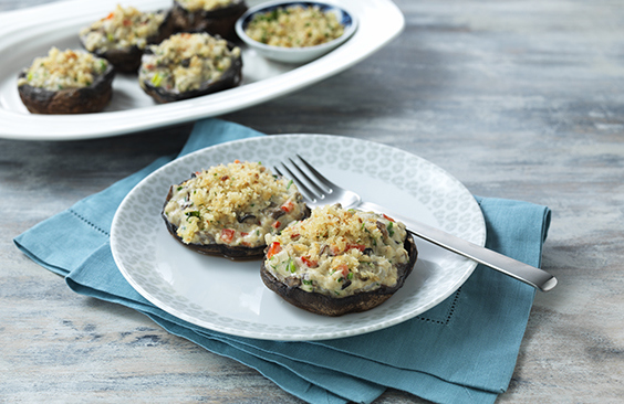 Less Fat Cream Cheese Stuffed Mushrooms