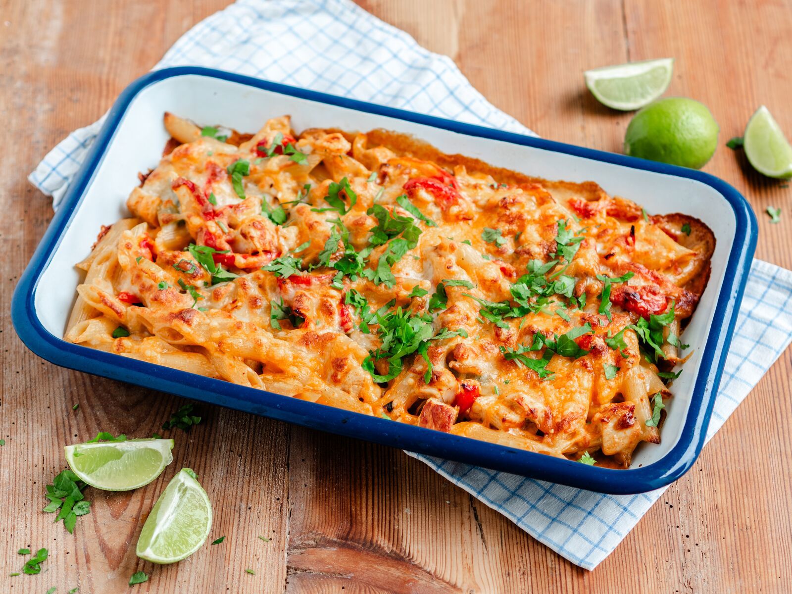 Chicken fajita macarona bechamel