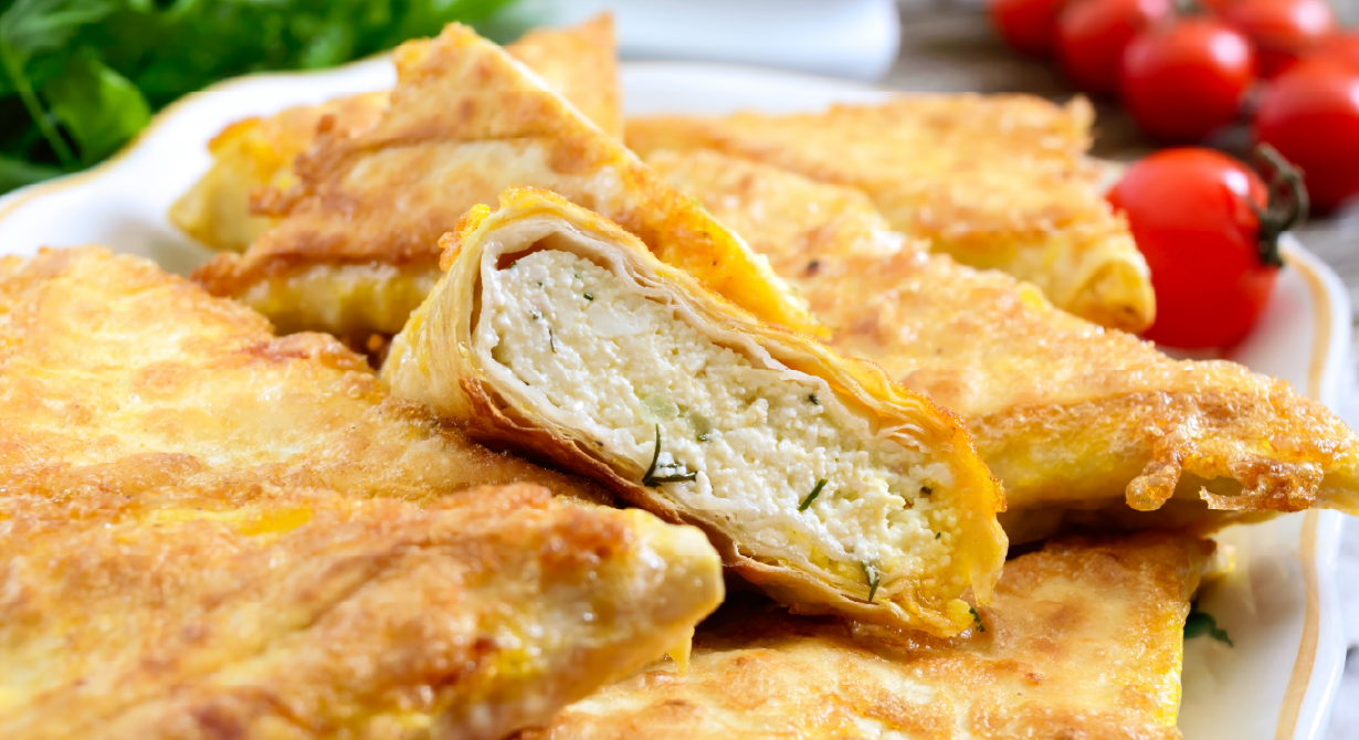 White Cheese and Herb Samosas