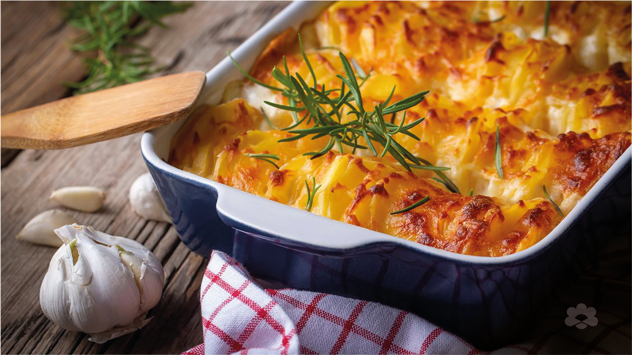 Potato Gratin with Four Cheese Sauce